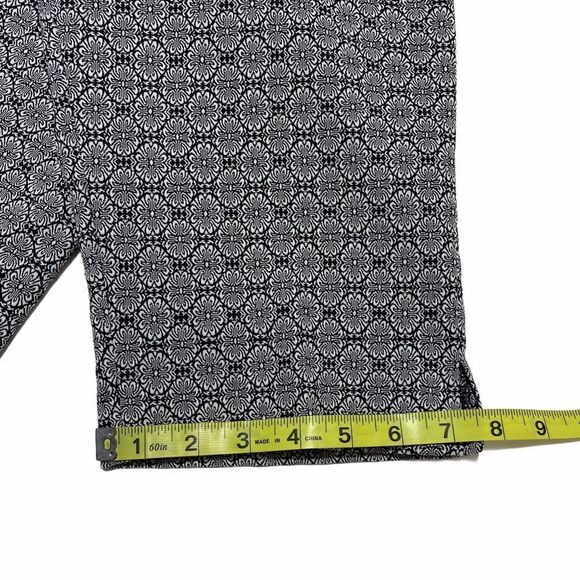 Soho Black White Printed Capri Cropped Pants 12 - Picture 4 of 8